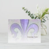 Lila Lilie Dankeskarte (Stehend Vorderseite)