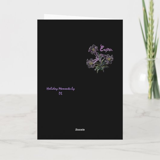 Lila Lilie - Feiertagskarte (Rückseite)