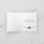 Lila Lilie Foto Hochzeit Dankeschön Karten (Innenseite)