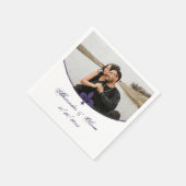 Lila Lilie Foto Wedding Napkins Serviette (Ecke)