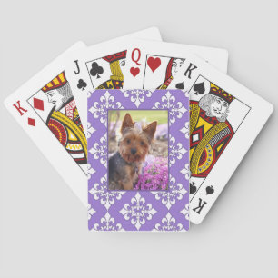 Lila Lilie-Karten für Foto Spielkarten