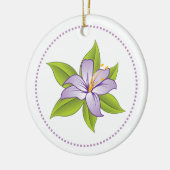 Lila Lilie Keramikornament (Links)