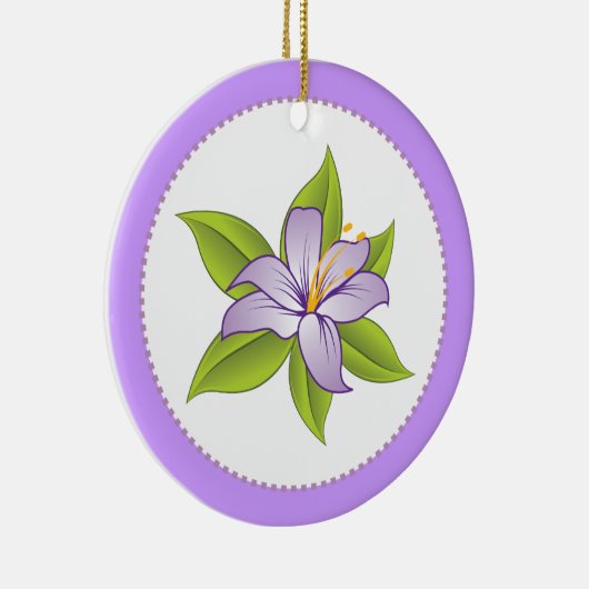 Lila Lilie Keramikornament (Rechts)