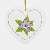 Lila Lilie Keramikornament (Vorne)