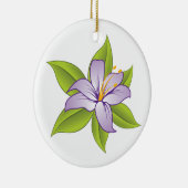 Lila Lilie Keramikornament (Rechts)