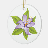 Lila Lilie Keramikornament (Links)