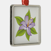 Lila Lilie Ornament Aus Metall (Rechts)