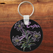 Lila Lilie - Schlüsselanhänger (Vorderseite)