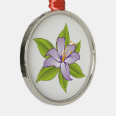 Lila Lilie Silbernes Ornament (Rechts)