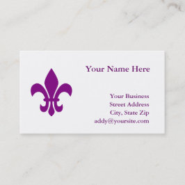 Lila Lilie Visitenkarte