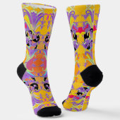 Lila Lilien Eleganz Socken (Gewinkelt)
