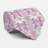 lila Lilien in 3D-Rosa Krawatte (Gerollt)