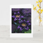 Lila Lilien Karte (Gelbe Blume)