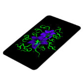 lila LilienBlume auf schwarz Magnet (Linke Seite)