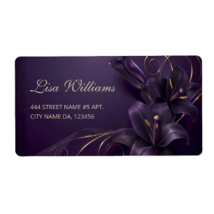 Lila Lilies 3D Blume Luxus Business Card