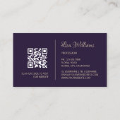 Lila Lilies Luxury Business Card Visitenkarte (Rückseite)