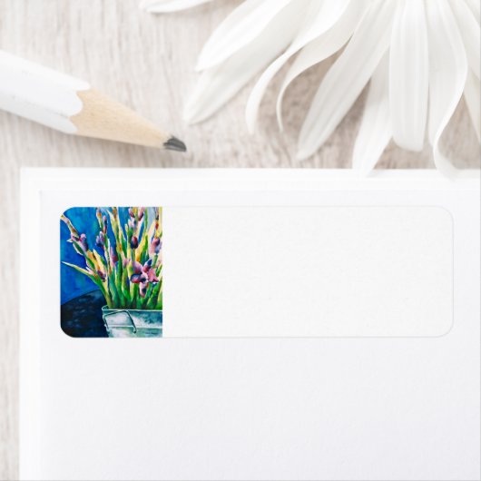 Lila Lilies-Rücksendeadresse (Insitu)