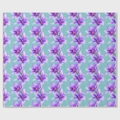 Lila Lilly des Valley Pattern Geschenkpapier (Flach)