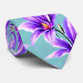 Lila Lilly des Valley Pattern Krawatte (Gerollt)