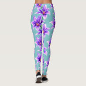 Lila Lilly des Valley Pattern Leggings (Rückseite)