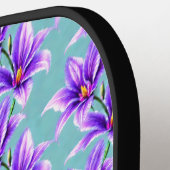 Lila Lilly des Valley Pattern Pickleball Schläger (Linke Seite)