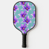 Lila Lilly des Valley Pattern Pickleball Schläger (Rückseite)