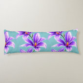 Lila Lilly des Valley Pattern Seitenschläferkissen (Rückseite)