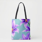 Lila Lilly des Valley Pattern Tasche (Vorderseite)