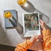 Lila Lilly Simple Foto Beerdigung Programm