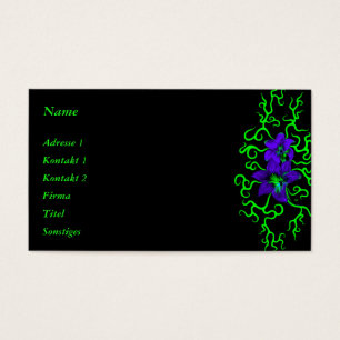 Lila Lily-Blume auf schwarz