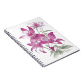 Lila Lily-Blume Notizblock (Rechte Seite)