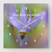 Lila Lily-Blume Personalisiert Quadratische Wanduhr (Vorderseite)