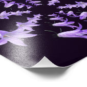 Lila Lily Blume Spiegelung Abstrakt Art 8x8 Fotodruck (Ecke)