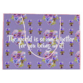 Lila Lily Blumenzwiebeln Sie sind Lieblingsgebäck Große Geschenktüte (Rückseite)