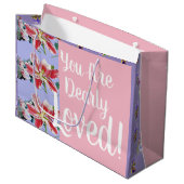 Lila Lily Blumenzwiebeln Sie sind Lieblingsgebäck Große Geschenktüte (Vorderseite Schrägansicht)