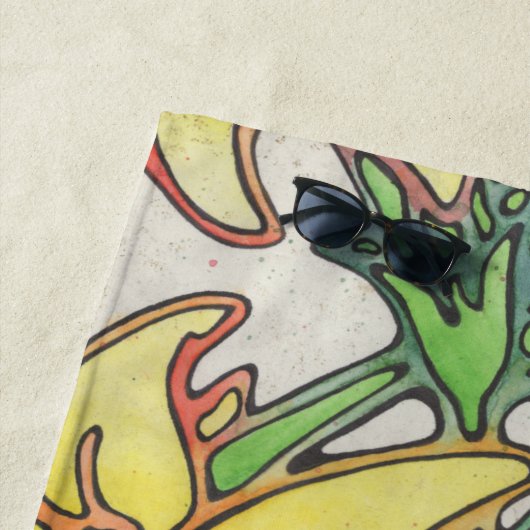 Lila Lily Strandtuch (Beispiel)