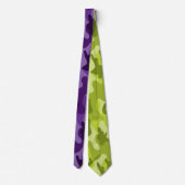 Lila Lime Green Camouflage Two Tone Modern Neck Ti Krawatte (Rückseite)