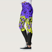 Lila- + Limettengrün geklebt Leggings (Links)