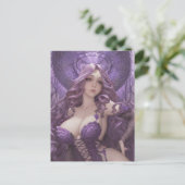 Lila Lingerie Postkarte (Stehend Vorderseite)