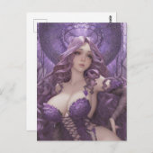 Lila Lingerie Postkarte (Vorne/Hinten)