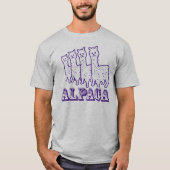 Lila Linie des Alpaka-4 T-Shirt (Vorderseite)