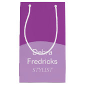 Lila Linie und Wellen Kleine Geschenktüte (Vorderseite)