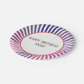 Lila Linien, Hippie, Custom, Paper-Teller Pappteller (Schrägansicht)