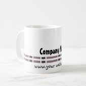 Lila Link Bürodesign Kaffeetasse (Vorderseite Links)