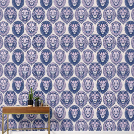 Lila Lion Heads Tapete