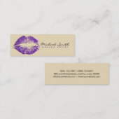 Lila Lippen #3 für Makeup Artist Mini Visitenkarte (Vorne/Hinten)