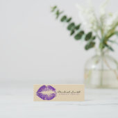 Lila Lippen #3 für Makeup Artist Mini Visitenkarte (Stehend Vorderseite)