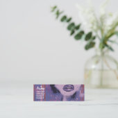 Lila Lippen - dünn Mini Visitenkarte (Stehend Vorderseite)