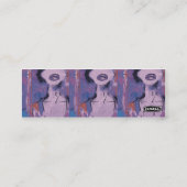 Lila Lippen - dünn Mini Visitenkarte (Rückseite)