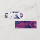 Lila Lippen - dünn Mini Visitenkarte (Vorne/Hinten)